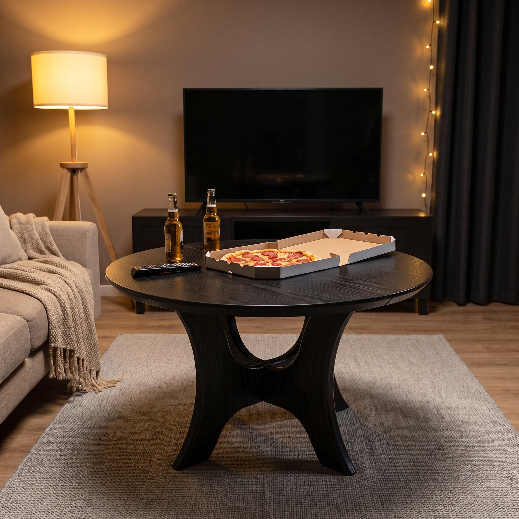 Tribesigns Table Basse Ronde 80 cm Style Moderne pour Salon