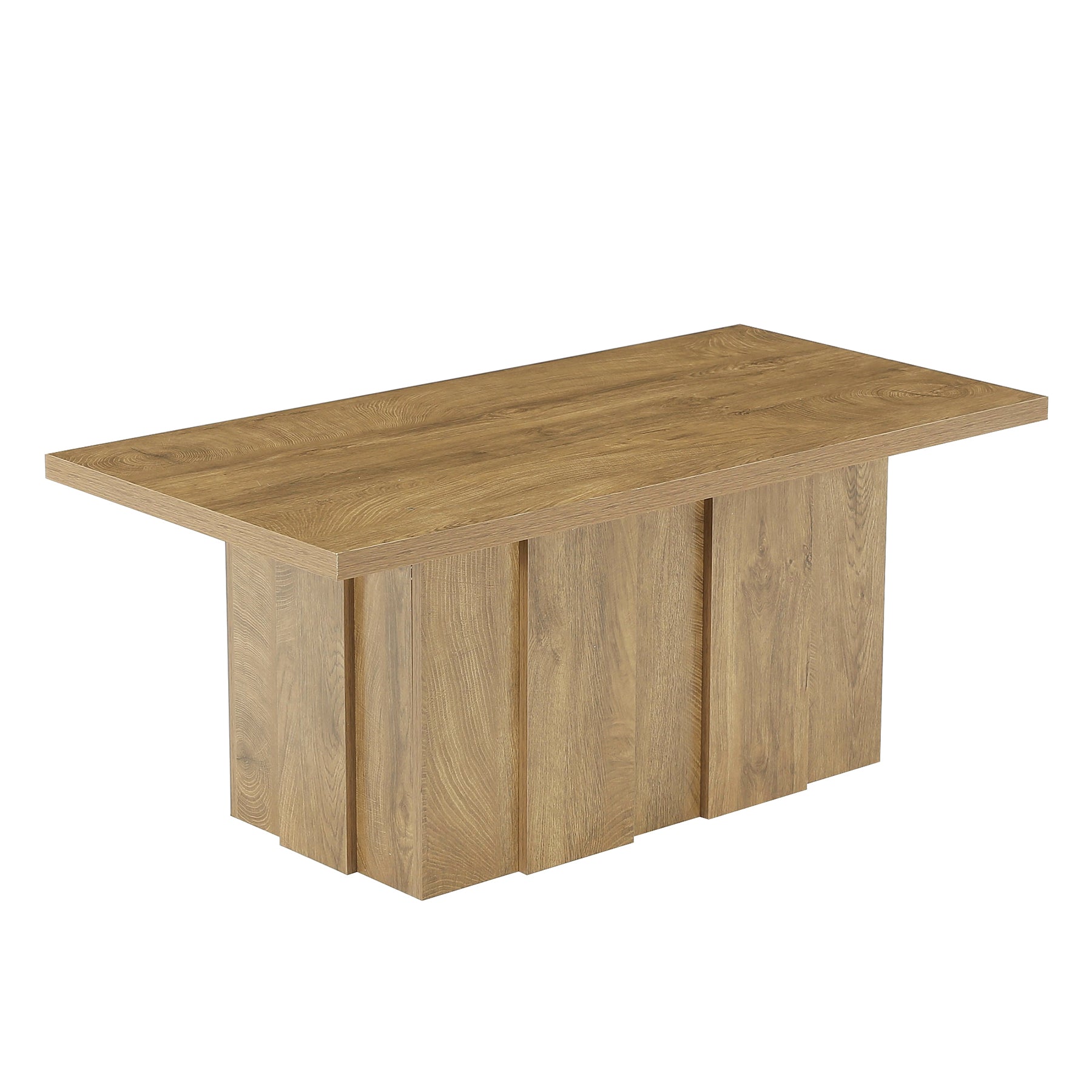 Tribesigns Table Basse 120 cm, Table Rectangulaire pour Salon avec Pieds Cannelés