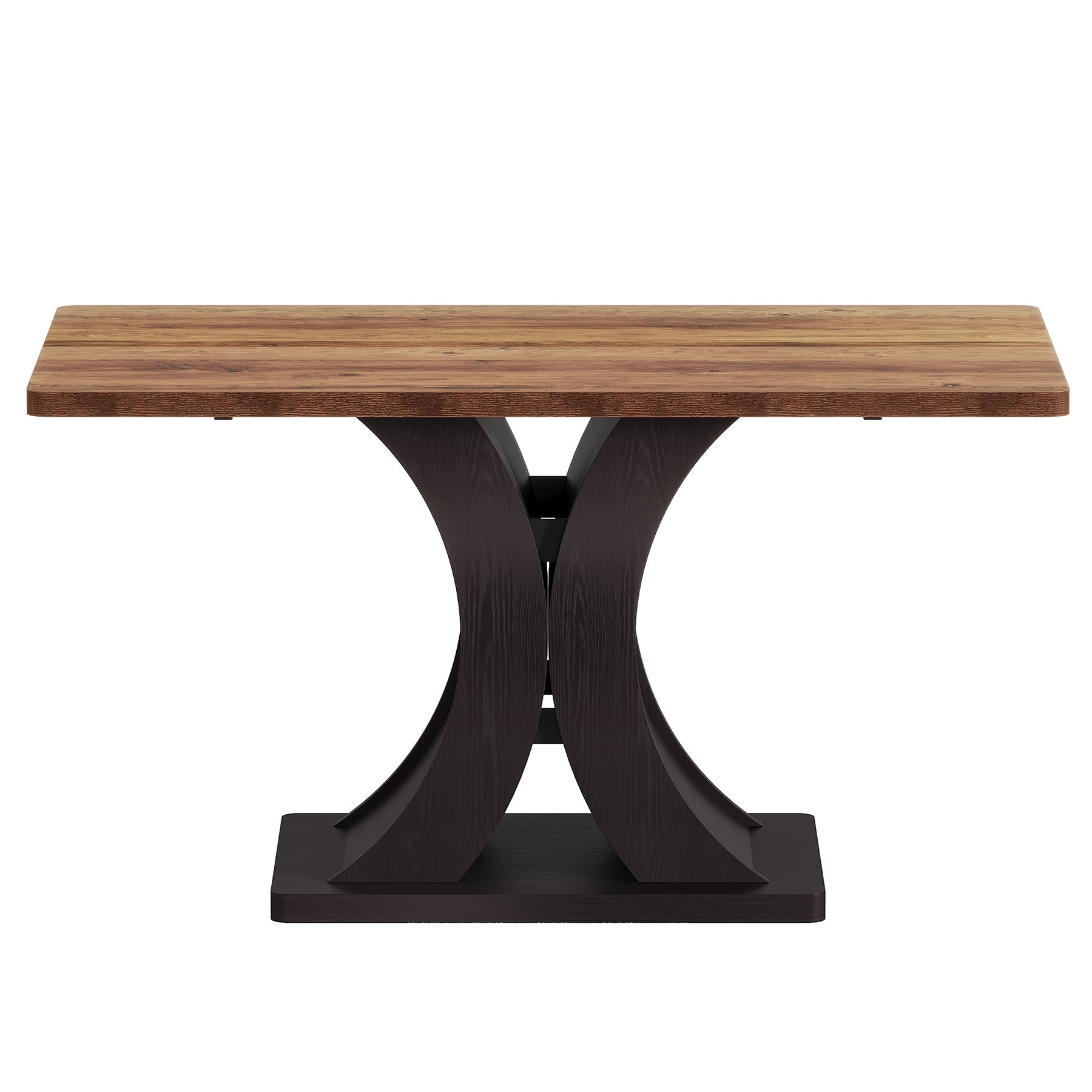 Tribesigns Table à Manger de 140 cm pour 4 à 6 Personnes, Table de Cuisine Rectangulaire Style Rustique