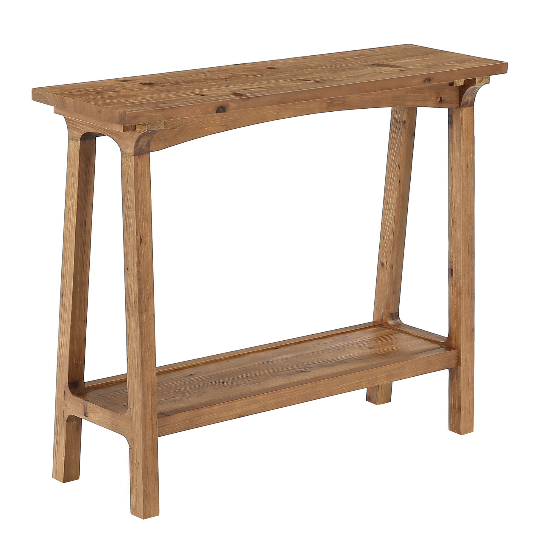 Tribesigns Console en Bois Massif de 100 cm, Étroite avec 2 Niveaux, Idéale pour l’Entrée