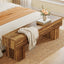 Tribesigns Banc de chambre extra long de 160 cm, Banc de ferme en bois pour chambre à coucher