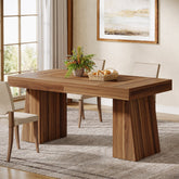 Tribesigns Eettafel 140 cm, Houten keukentafel voor 4-6 personen 3