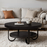 Tribesigns salontafel met 2 niveaus, 79 cm middentafel met opbergplank 3