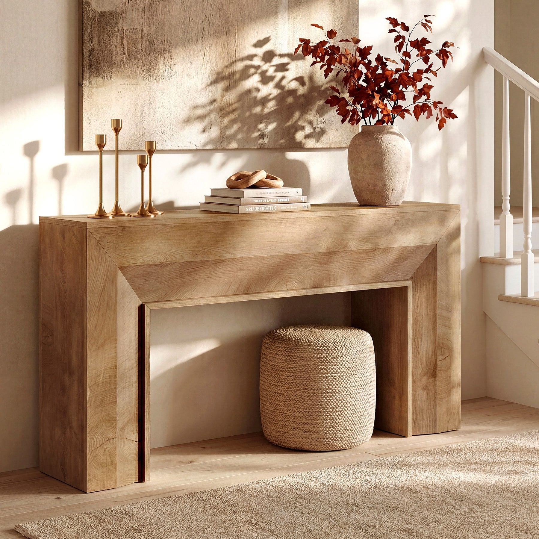 Tribesigns Console Longue de 160 cm au Profil Étroit, Table d’Entrée Rustique pour Salon et Couloir
