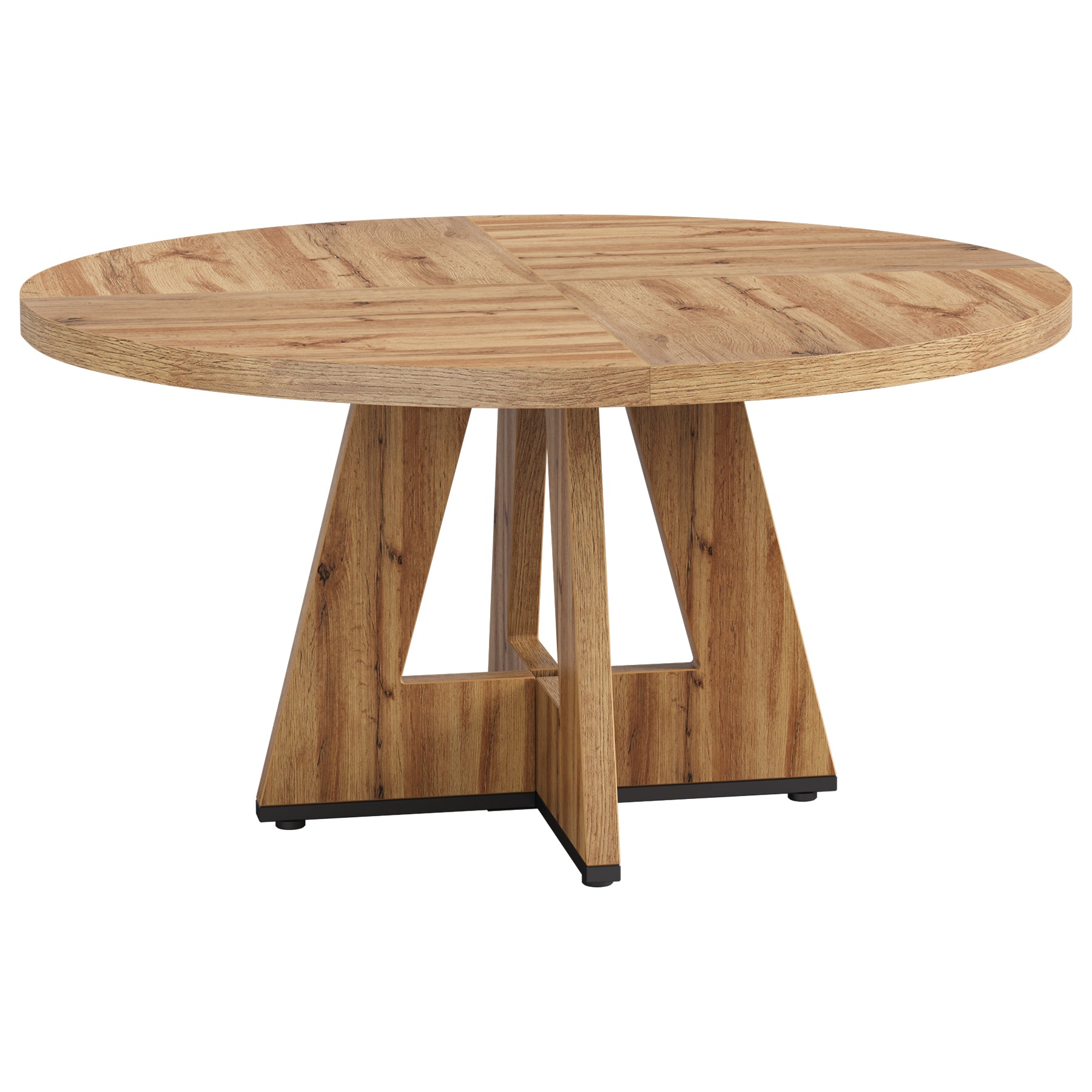 Tribesigns Table à manger, Table de cuisine ronde de 120 cm pour 4 personnes