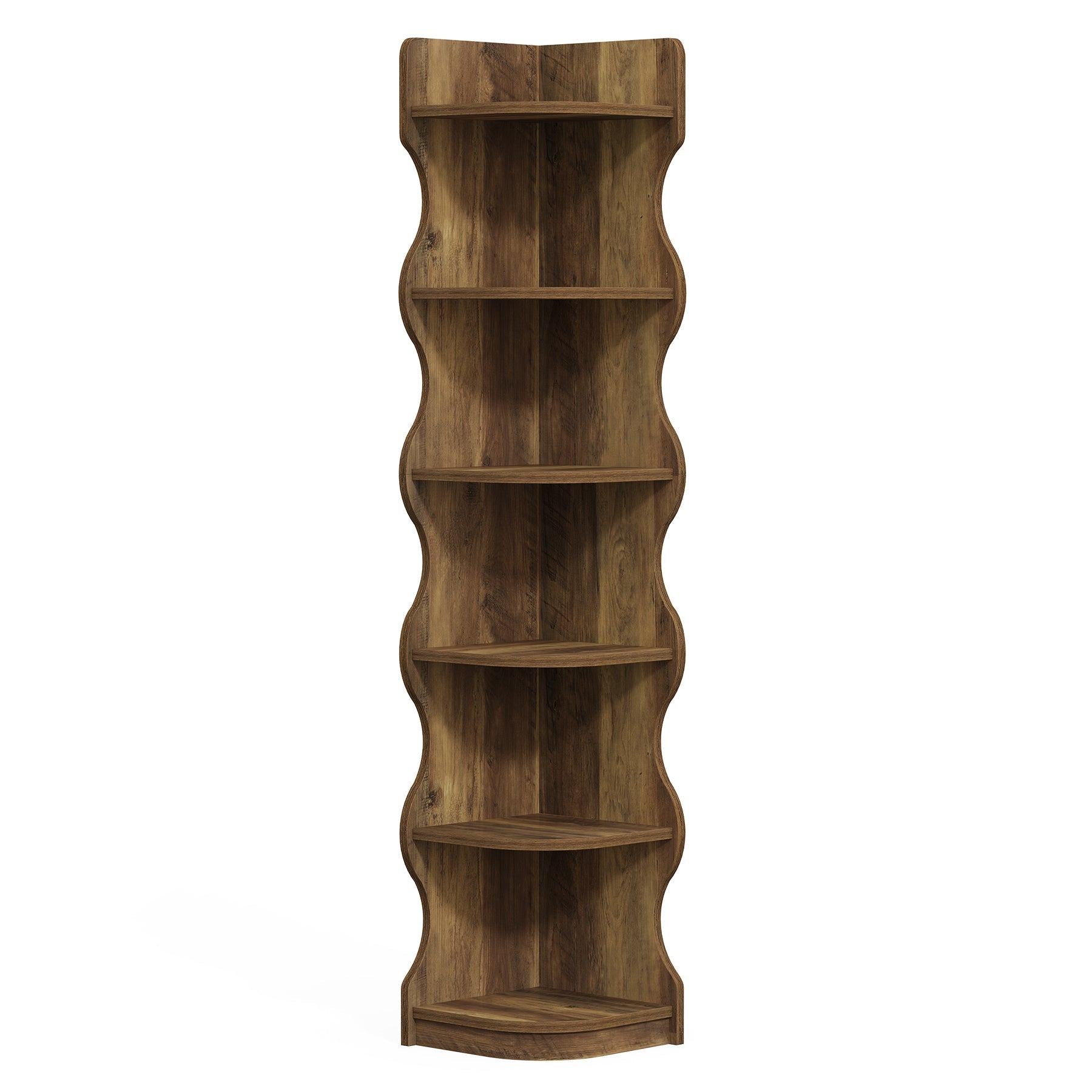 Tribeisgns Étagère d'angle, Étagère moderne à 6 niveaux de 180 cm