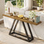 Tribesigns Console industrielle étroite de 160 cm, Table d'entrée moderne noire pour salon et hall d'entrée
