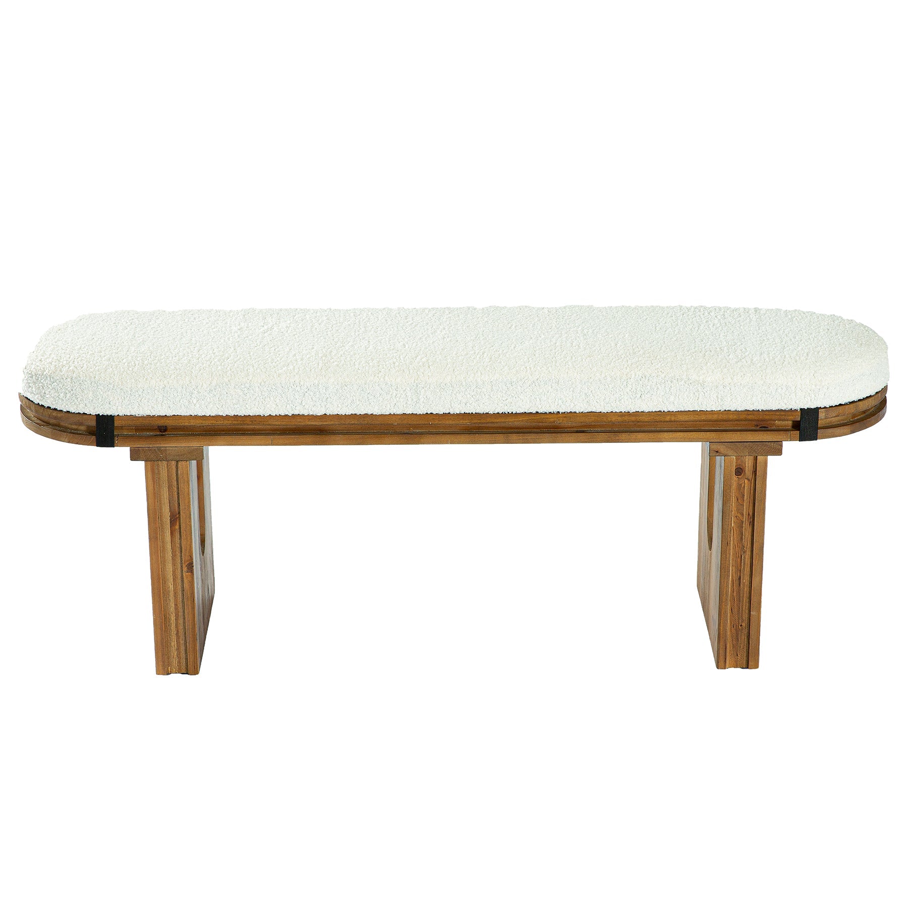 Tribesigns Banc en Bois 120 cm, Banc d’Entrée Moderne avec Assise Rembourrée