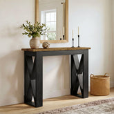 Tribesigns Console de 105 cm, table étroite derrière canapé avec pieds en X 3