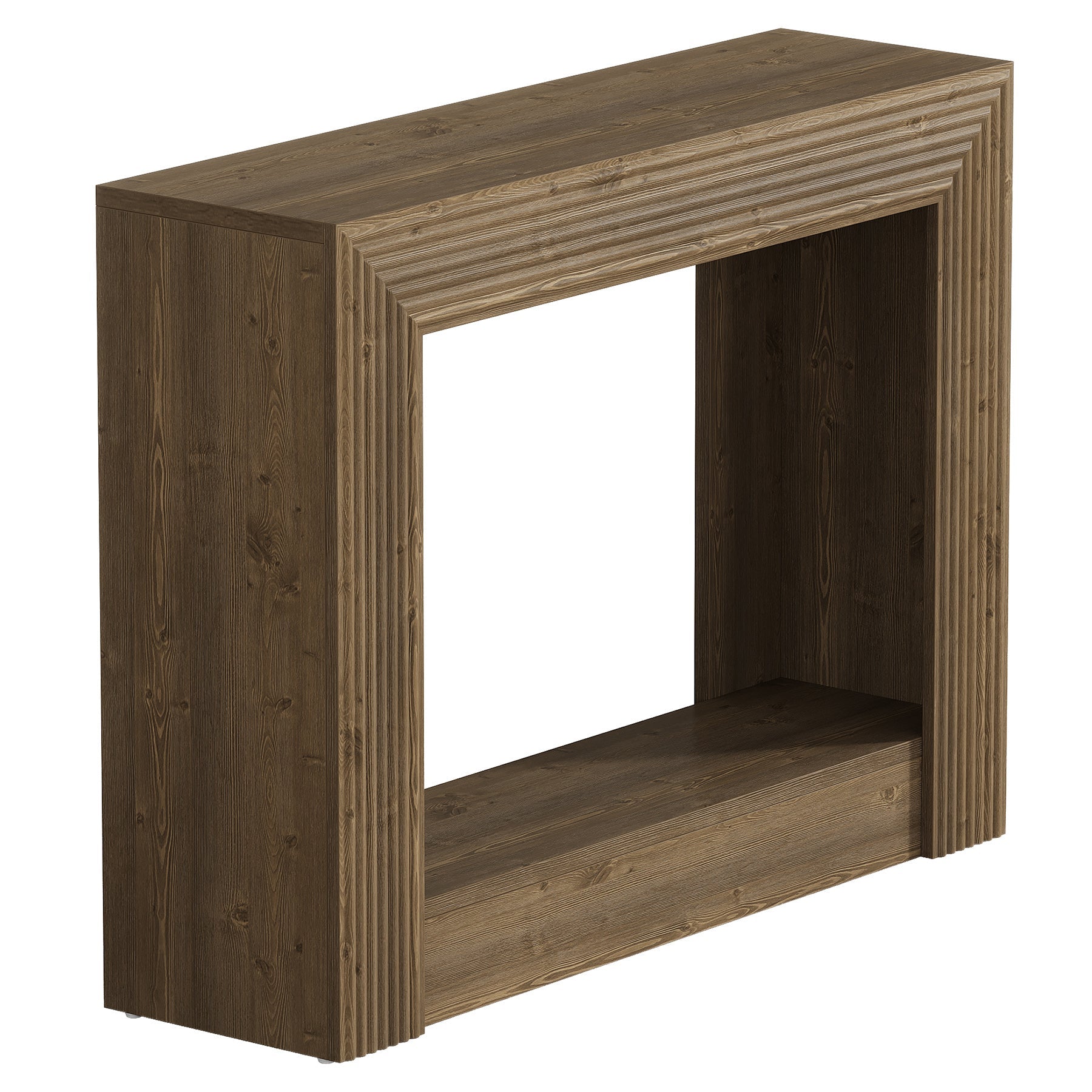 Tribesigns Console Rustique de 105 cm, Table de Canapé à 2 Niveaux avec Rangement