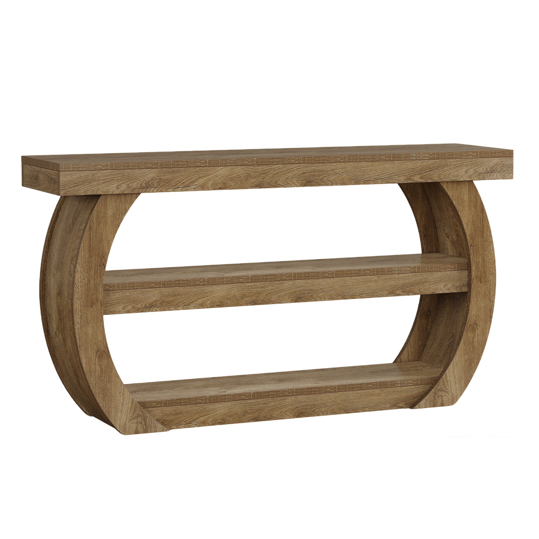 Tribesigns Console de 160 cm, table rectangulaire à 3 niveaux derrière canapé pour entrée
