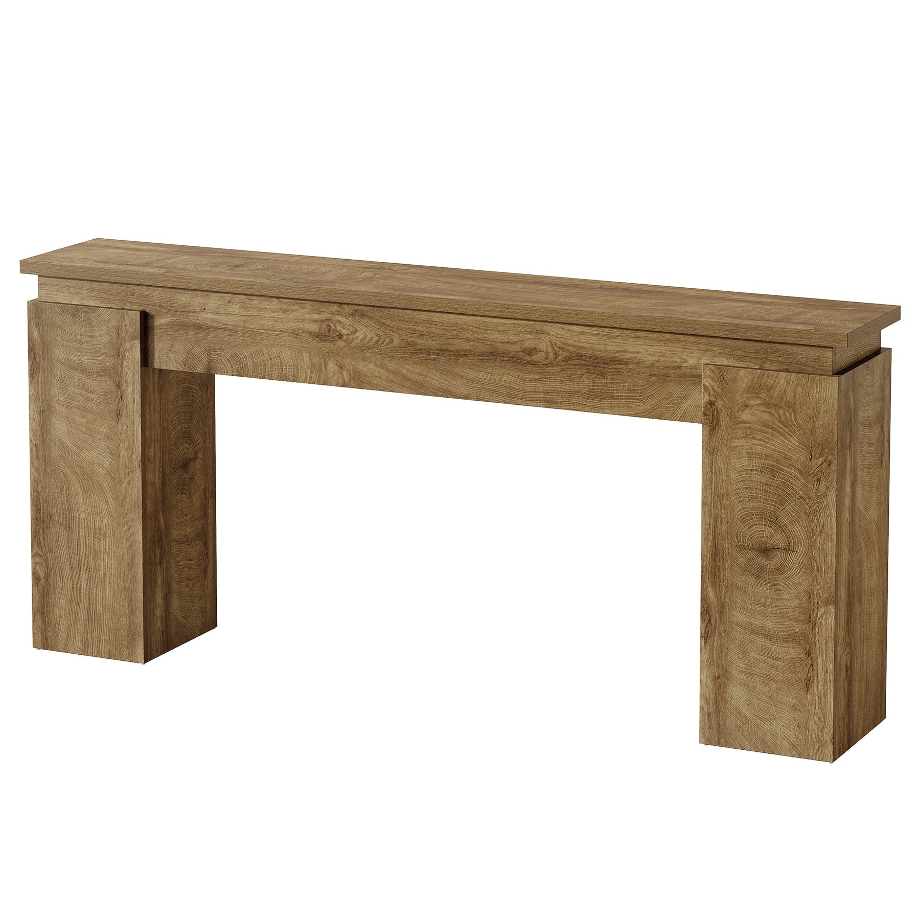 Tribesigns Smalle Console (160 cm), Haltafel of Banktafel in Boerenstijl met Opbergrek