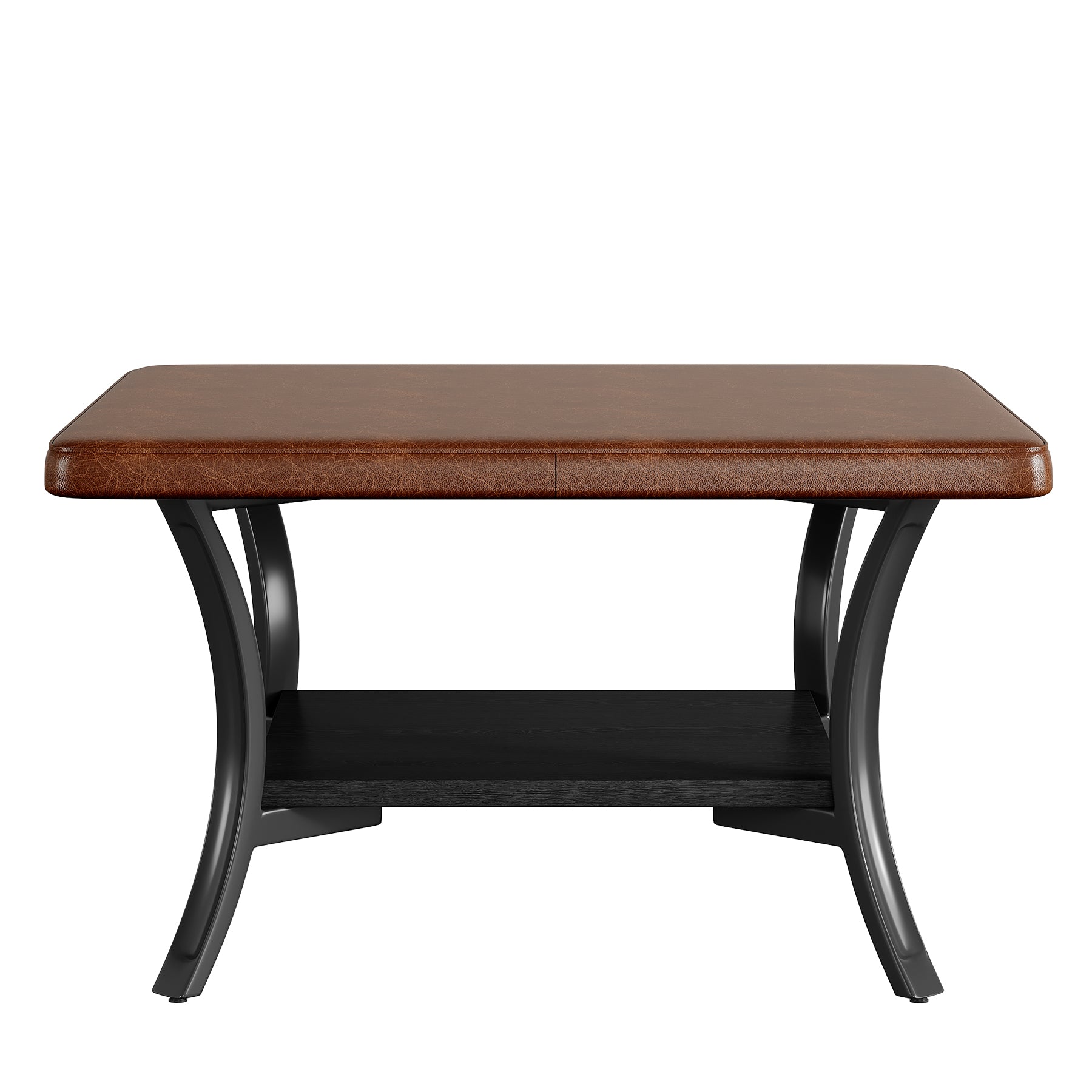 Tribesigns Table Basse Carrée 80 cm avec Revêtement en Similicuir pour Salon
