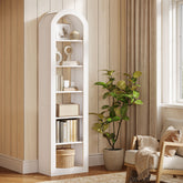 Tribesigns Bibliothèque Haute Arquée 190 cm, Étagère Autoportante Étroite à 6 Niveaux 3