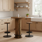 Tribesigns Ensemble table et chaises 3 pièces pour 2 personnes, Petite table de cuisine ronde avec 2 chaises 3