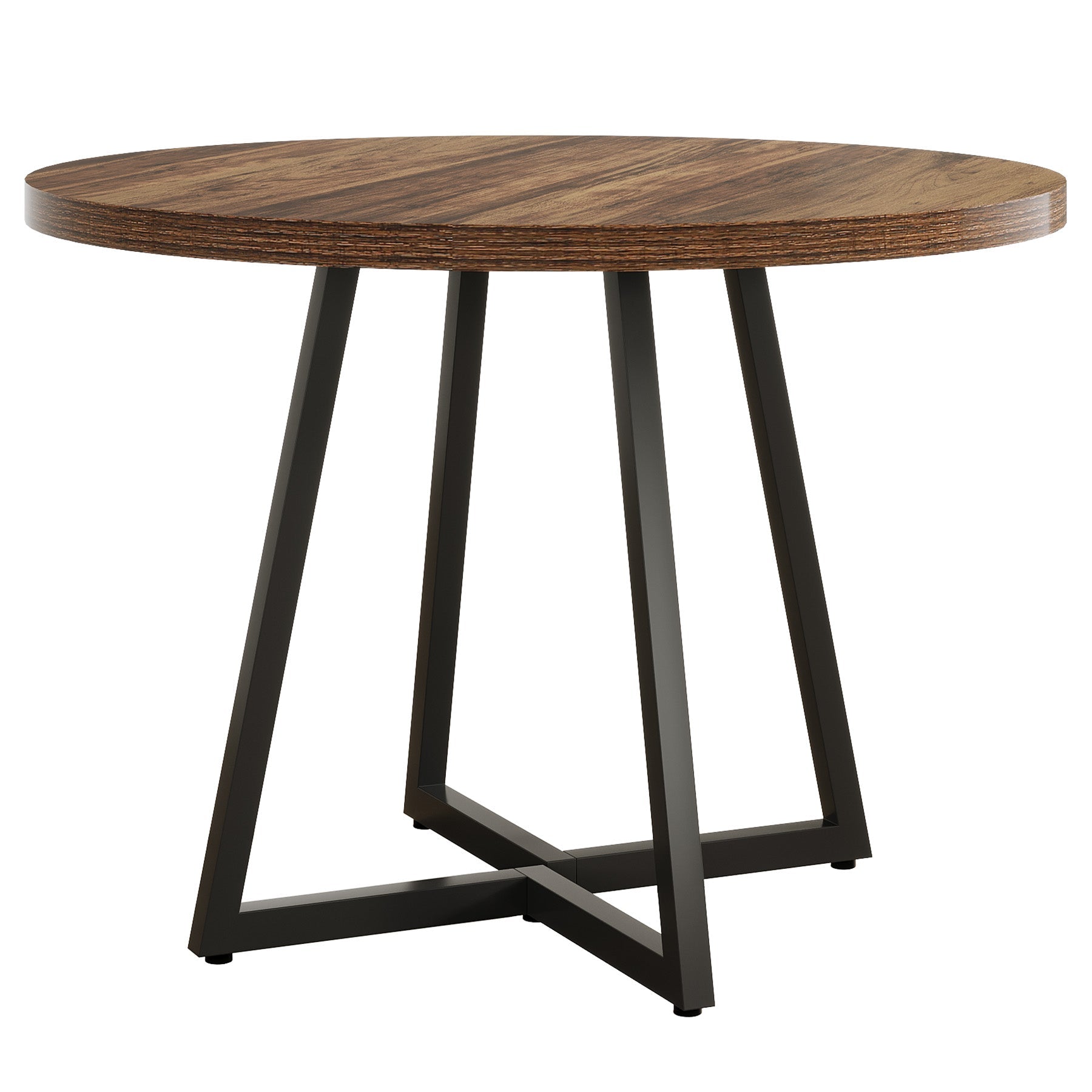 Tribesigns Table à Manger pour 4 Personnes, Table avec Pied métallique Table de Salle à Manger en Bois