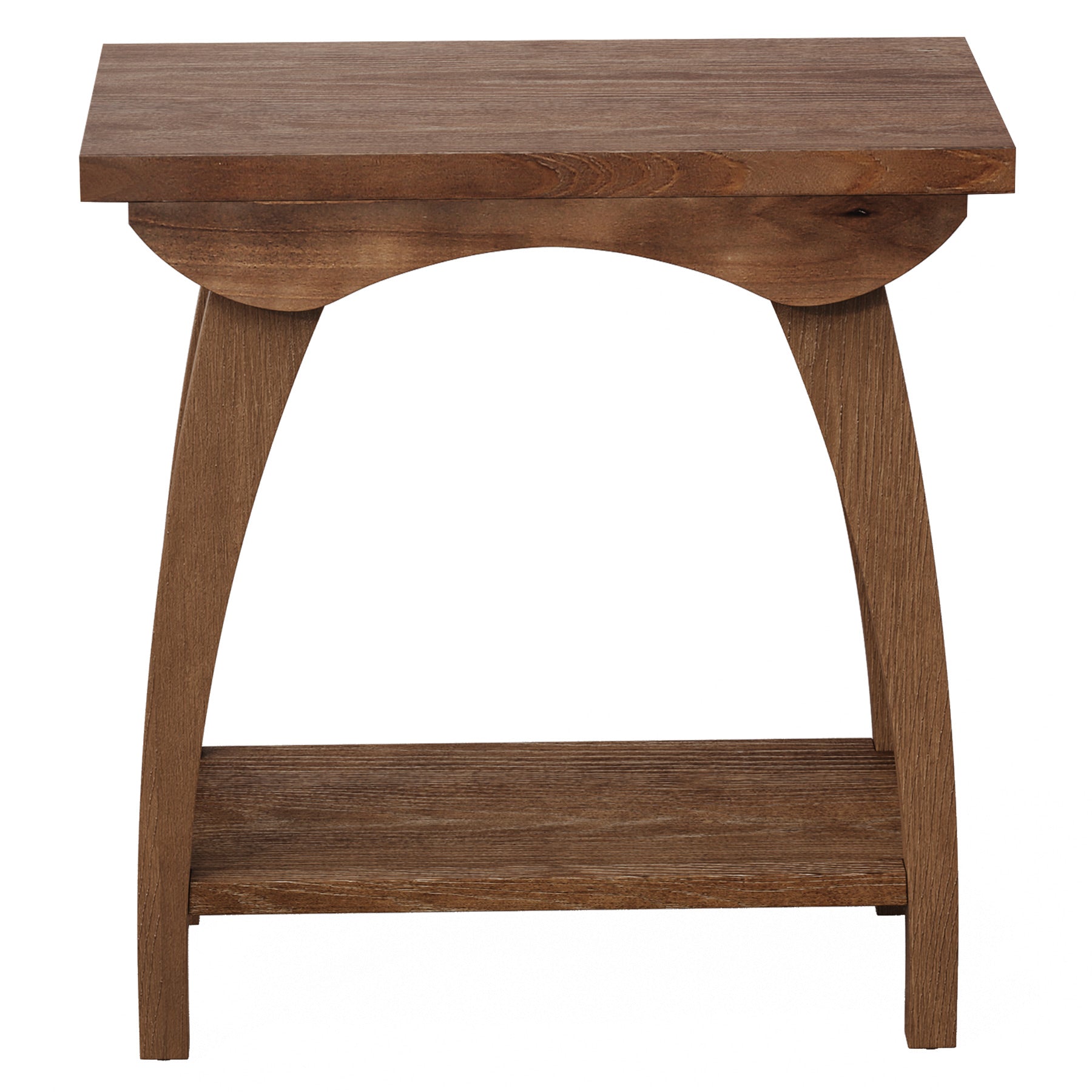 Tribesigns Table d’Appoint Rustique en Bois Massif à 2 Niveaux, 60 x 30 x 62 cm, pour Salon et Chambre
