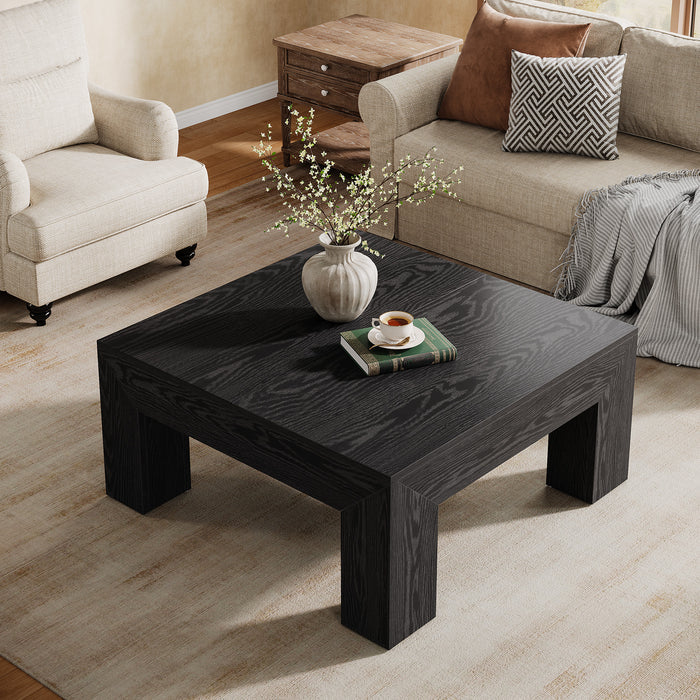 Tribesigns Table Basse Carrée pour Salon 100 x 100 x 50 cm, Table de Salon Bois Table d'appoint Farmhouse