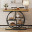 Tribesigns Table console de 100 cm, Table de canapé étroite à 6 niveaux avec étagères circulaires