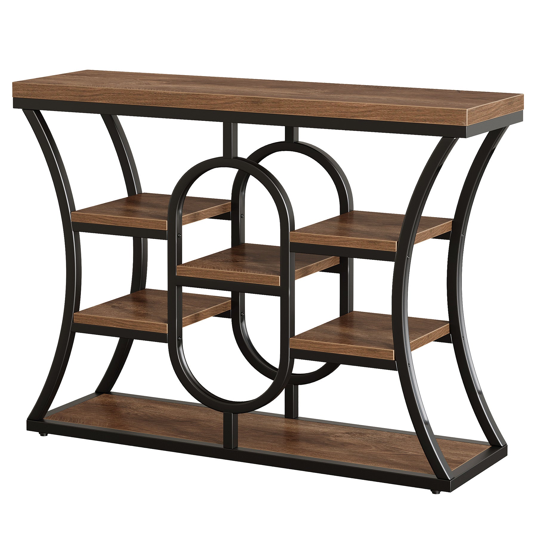 Tribesigns Smalle Console Tafel 105 cm, 5-laags Bijzettafel in Industriële Stijl