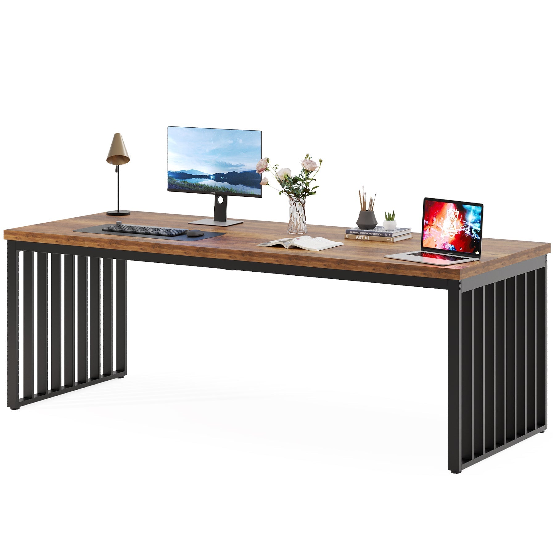 Tribesigns Bureau 180 cm, Bureau d'ordinateur Table de conférence