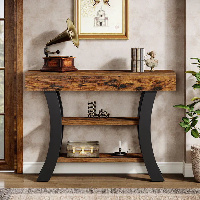 Tribesigns Console van 105 cm, banktafel met opbergvakken
