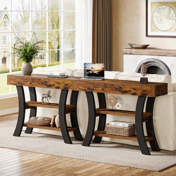 Tribesigns Console van 105 cm, banktafel met opbergvakken