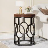 Tribesigns Table d'appoint industrielle de 45 cm avec structure en métal pour chambre à coucher, salon 3