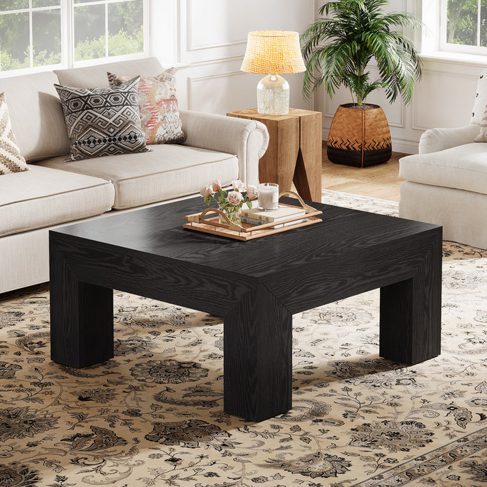 Tribesigns Table Basse Carrée pour Salon 100 x 100 x 50 cm, Table de Salon Bois Table d'appoint Farmhouse