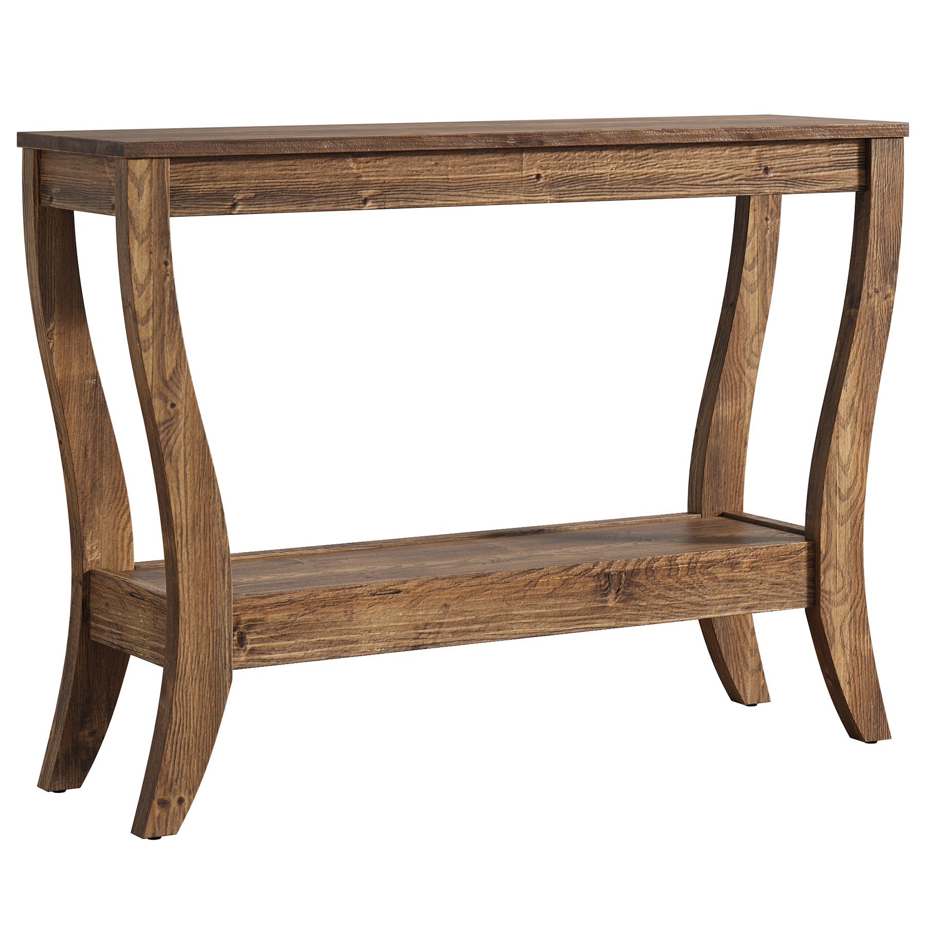 Tribesigns 105 cm houten consoletafel, 2-laags haltafel in landelijke stijl met opbergruimte