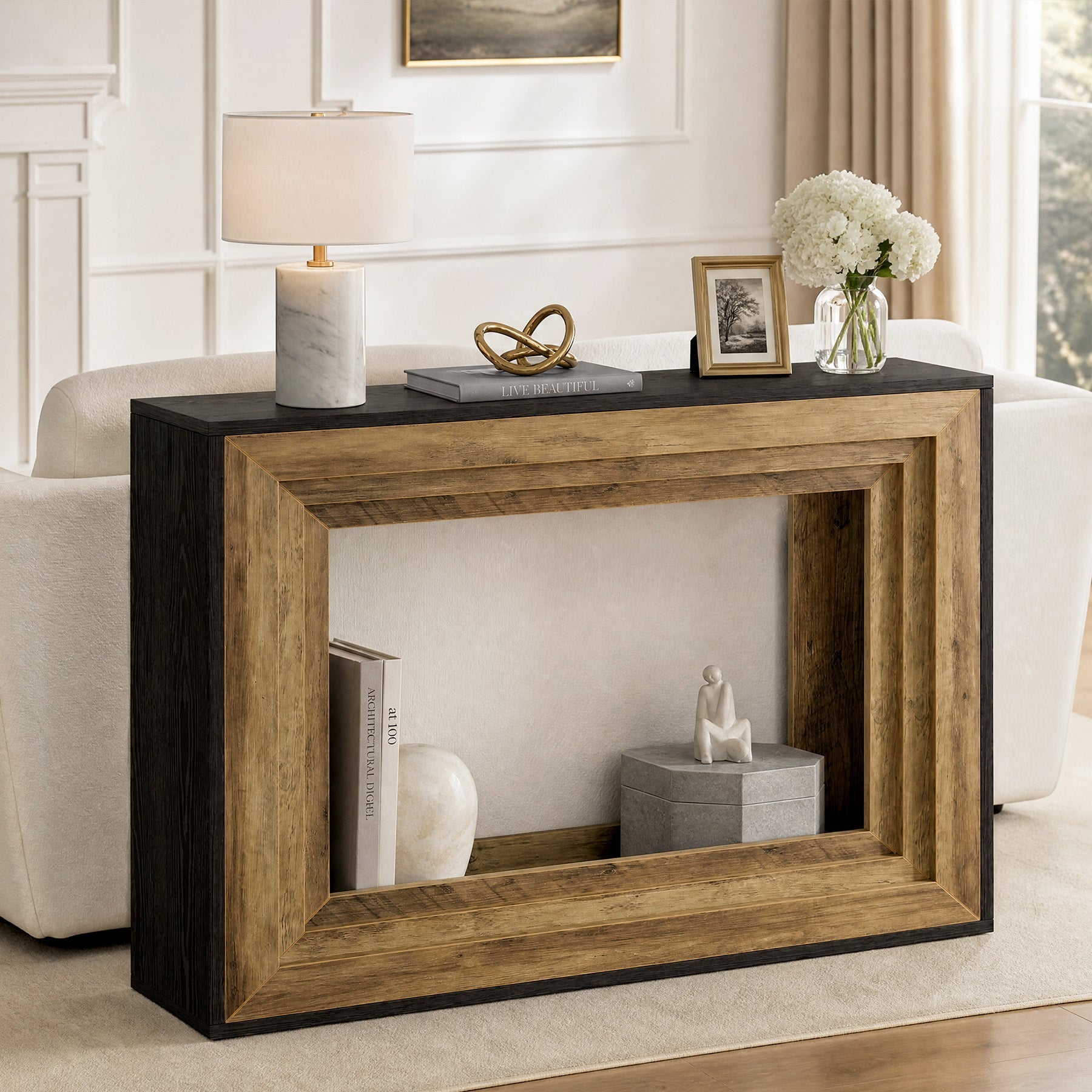 Tribesigns Console 105 cm à 2 Étagères, Table d’Entrée pour Couloir