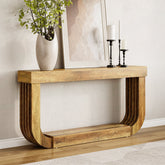 Tribesigns Consoletafel 180 cm, 2-laags bijzettafel met U-vormige poot 3