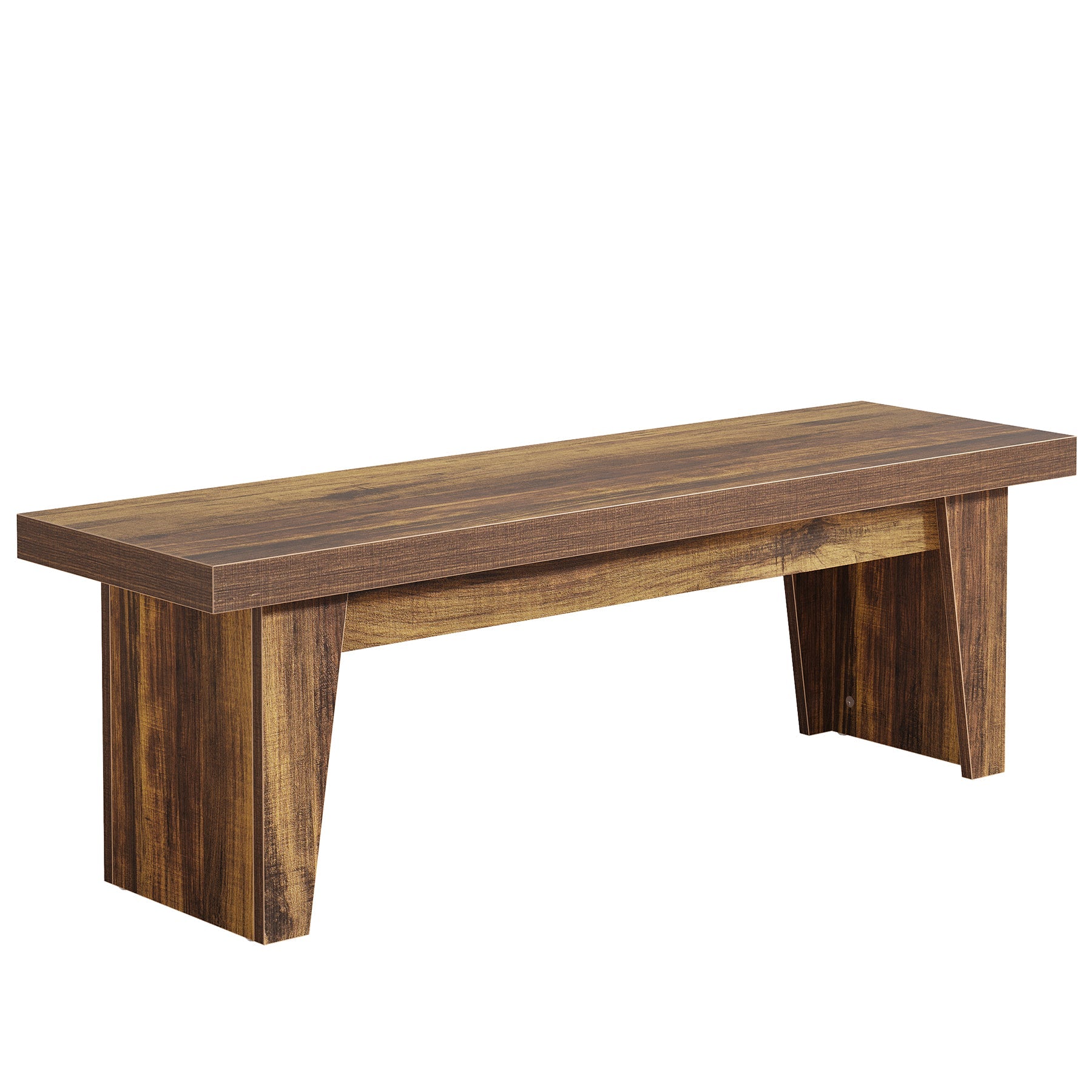 Tribesigns Banc Rustique en Bois de 140 cm avec Assise Épaisse, Long Banc Idéal pour l’Entrée
