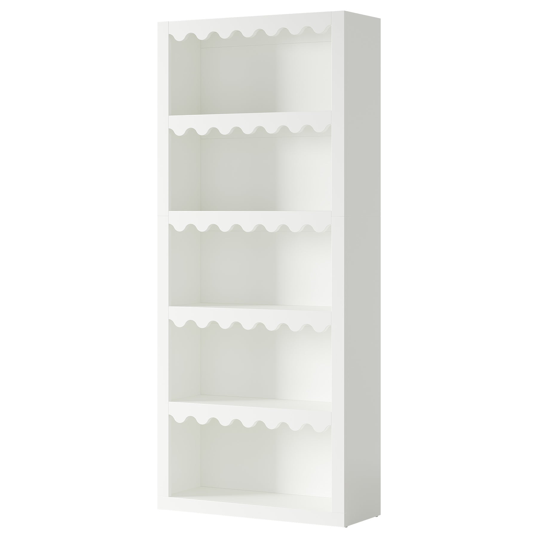Tribesigns Bibliothèque haute de 180 cm, étagère moderne avec bords festonnés pour salon