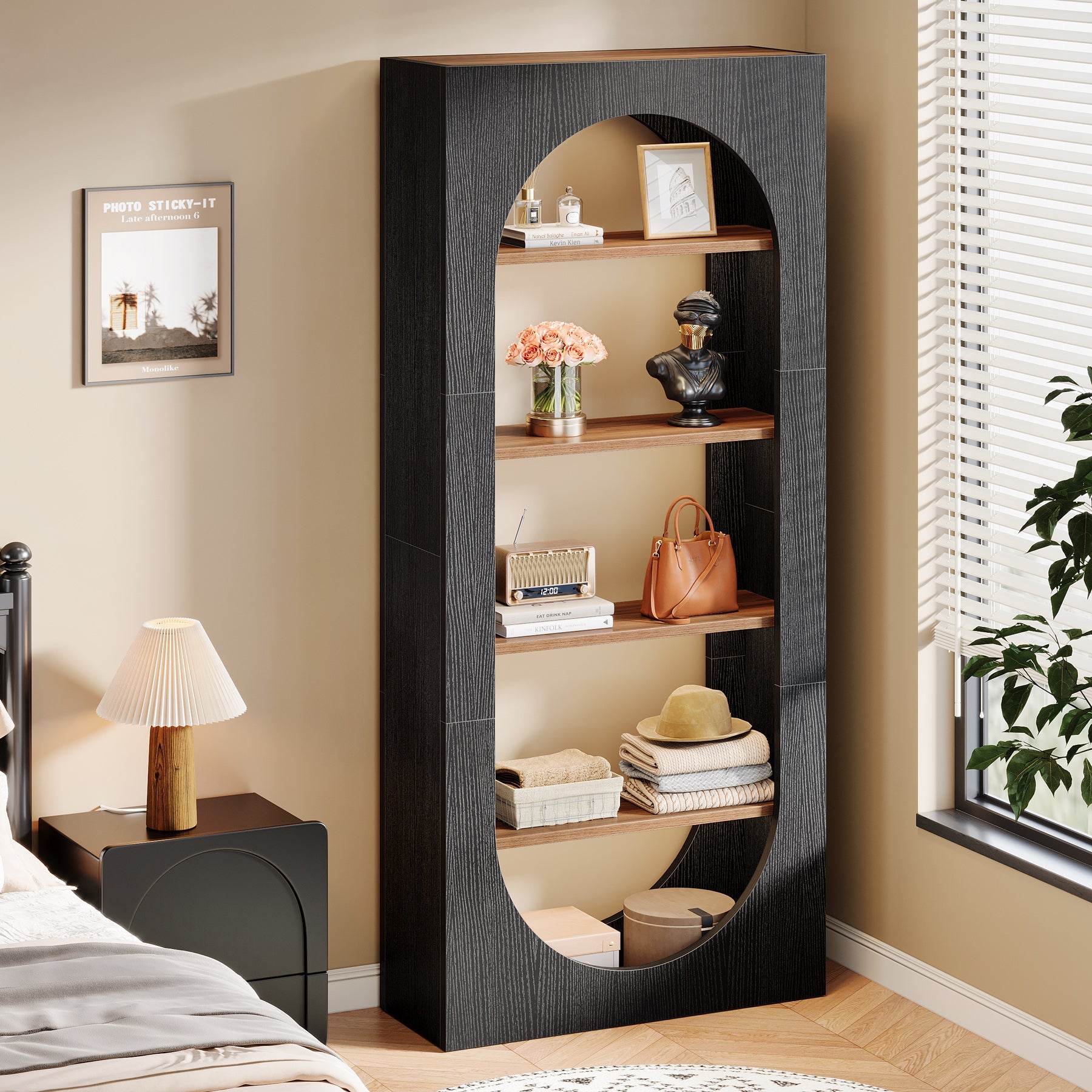 Tribesigns Bibliothèque à 5 Niveaux, Hauteur 180 cm pour Bureau