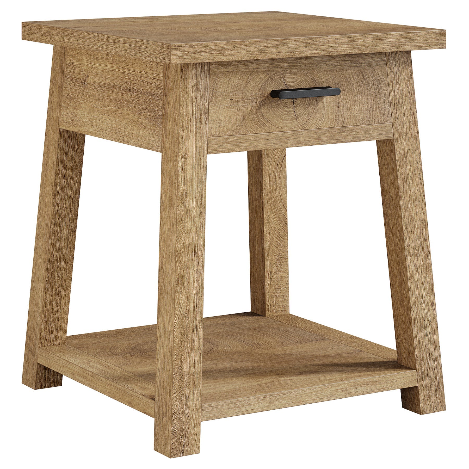 Tribesigns Table de Chevet avec Tiroir et Étagère, Table d’Appoint Style Campagne pour Chambre et Salon