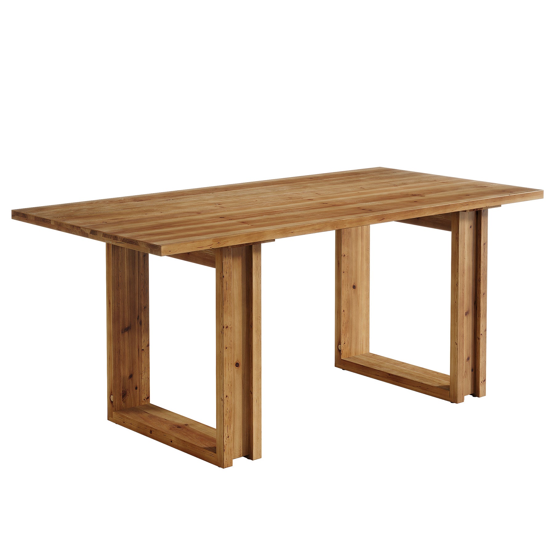 Tribesigns Table à Manger en Bois Massif de 160 cm, Table de Cuisine Rectangulaire pour 4 à 6 Personnes