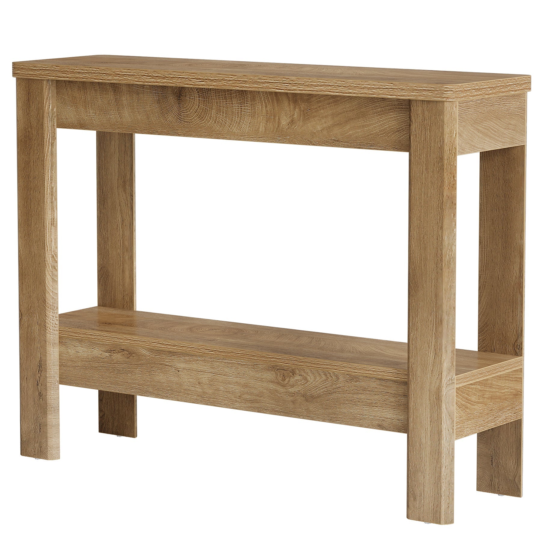 Tribesigns Console Rustique 105 x 30 x 80 cm avec Rangements Ouverts, Table Étroite pour Entrée et Salon