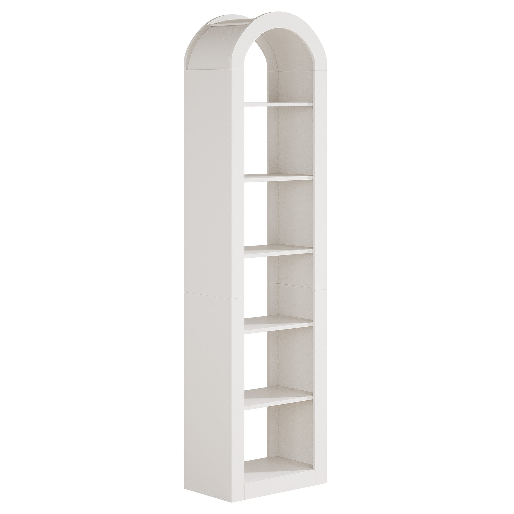 Tribesigns Bibliothèque Haute Arquée 190 cm, Étagère Autoportante Étroite à 6 Niveaux