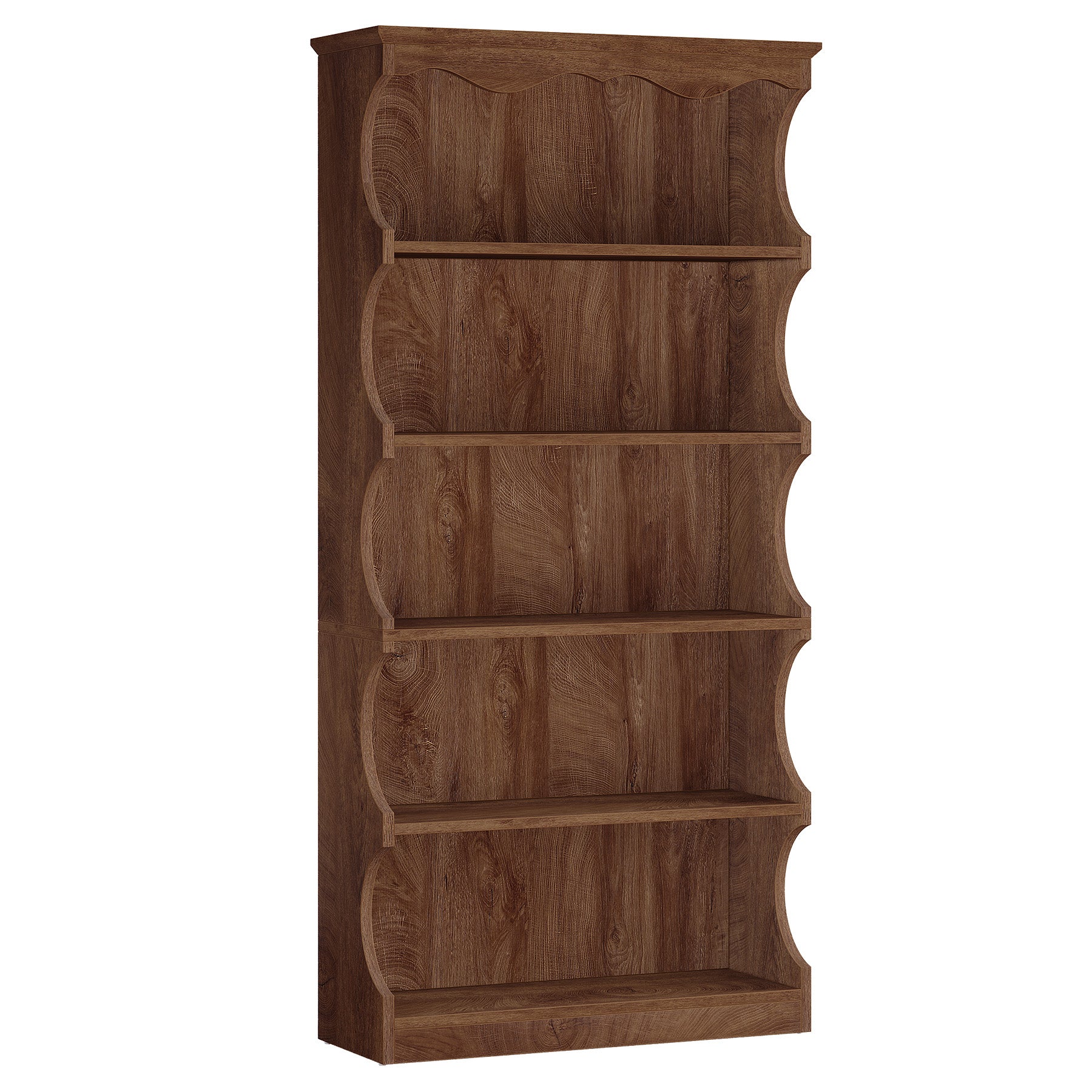 Tribesigns 6-Tier Plank, 180 cm Hoog, Vrijstaande Boekenkast met Opbergruimte