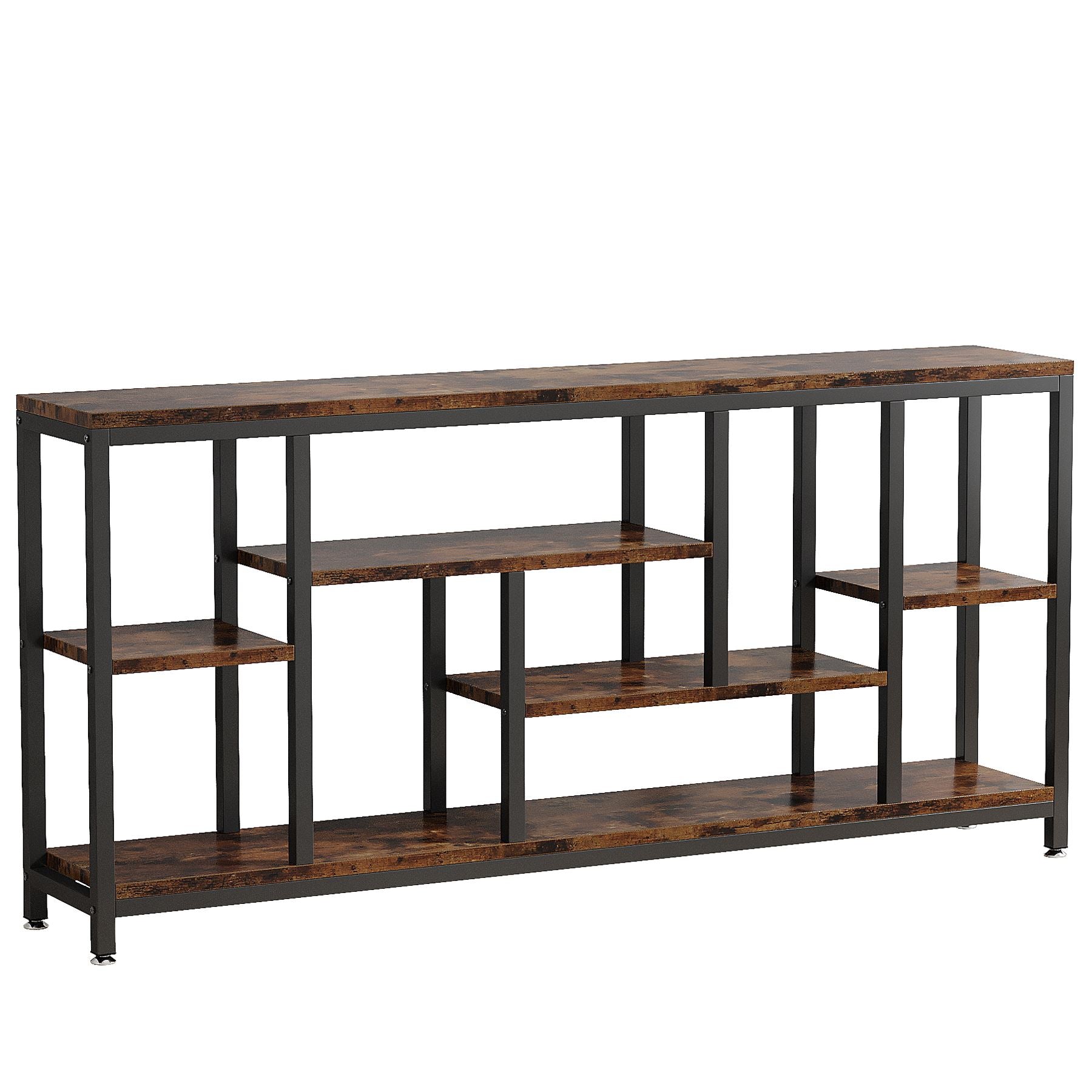Tribesigns Console Industrielle 180 x 30 cm à 3 Niveaux, Table Étroite Derrière le Canapé