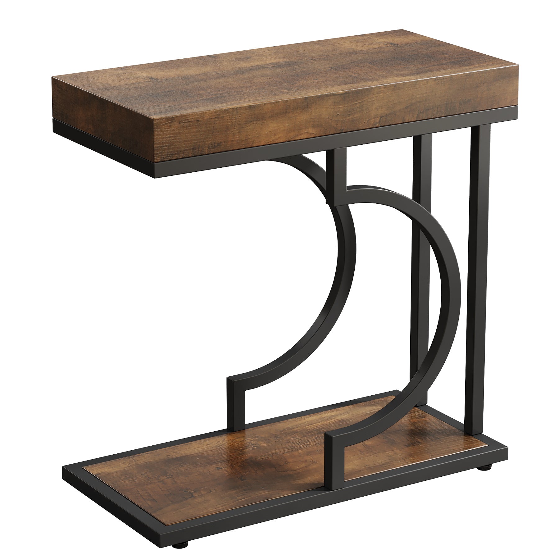 Tribesigns Table de chevet moderne, Table d'appoint en forme de C