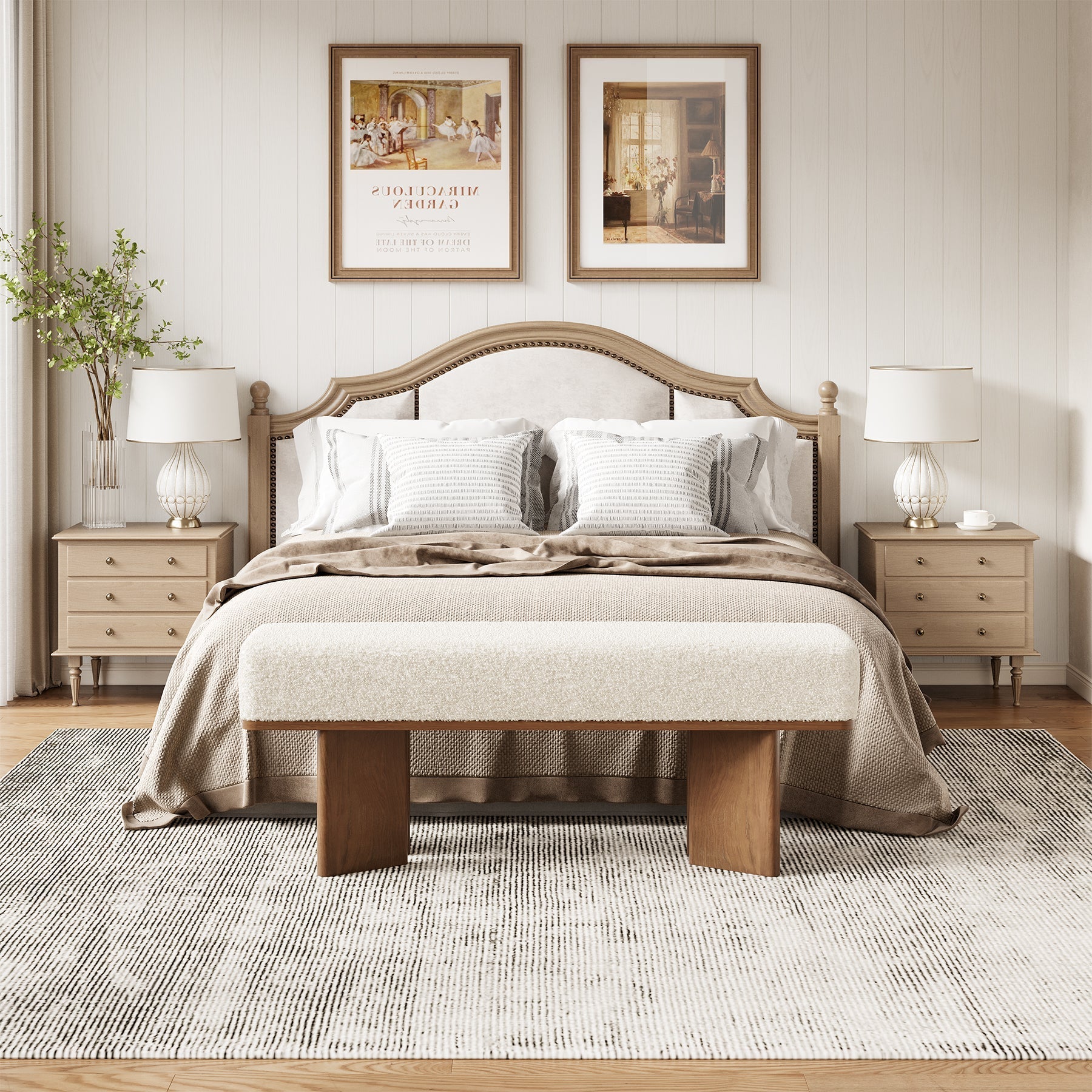 Tribesigns Banc de rangement, Étagère à chaussures de 120 cm Tabouret de lit avec coussin