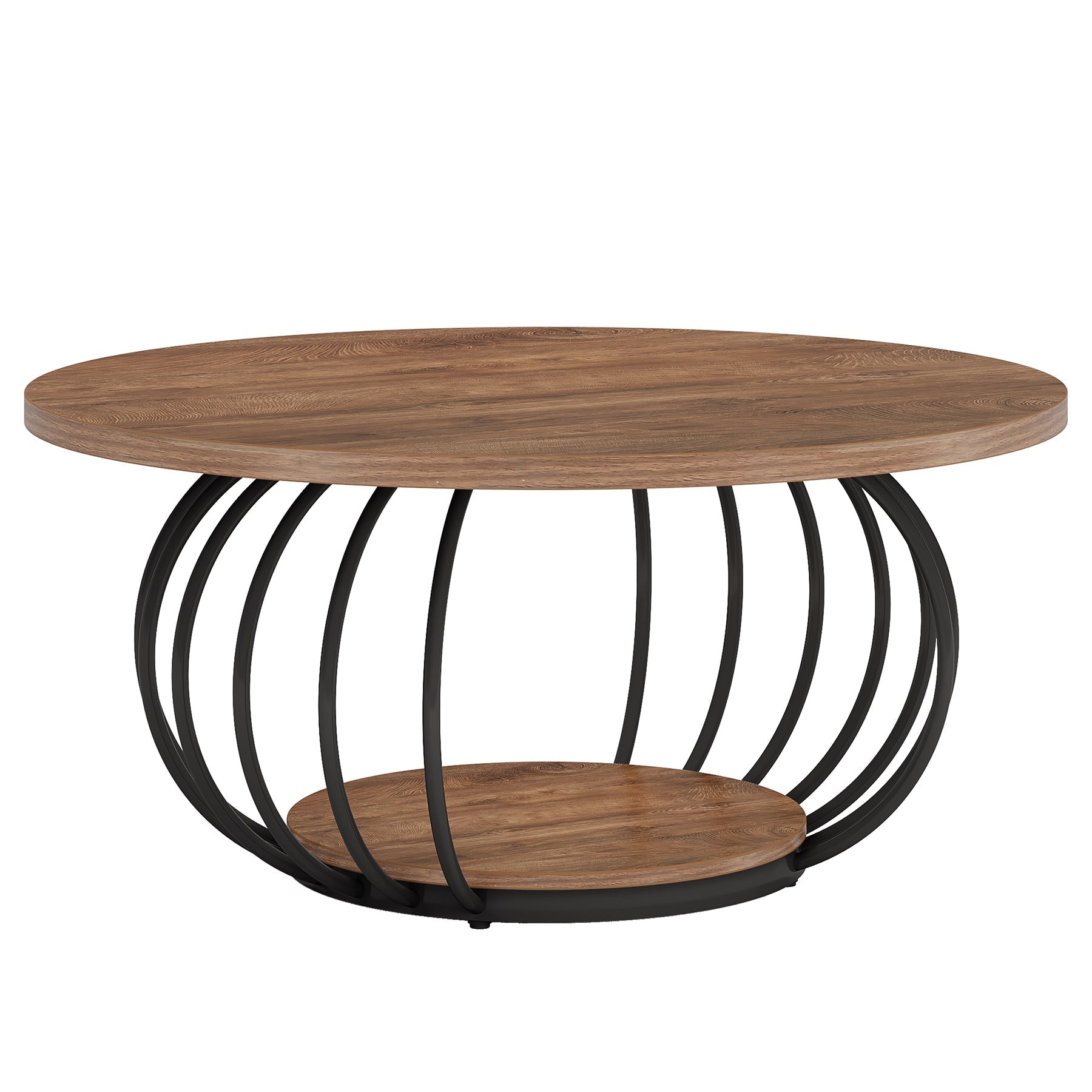Tribesigns Table basse 100 cm, Table de cocktail centrale à 2 niveaux
