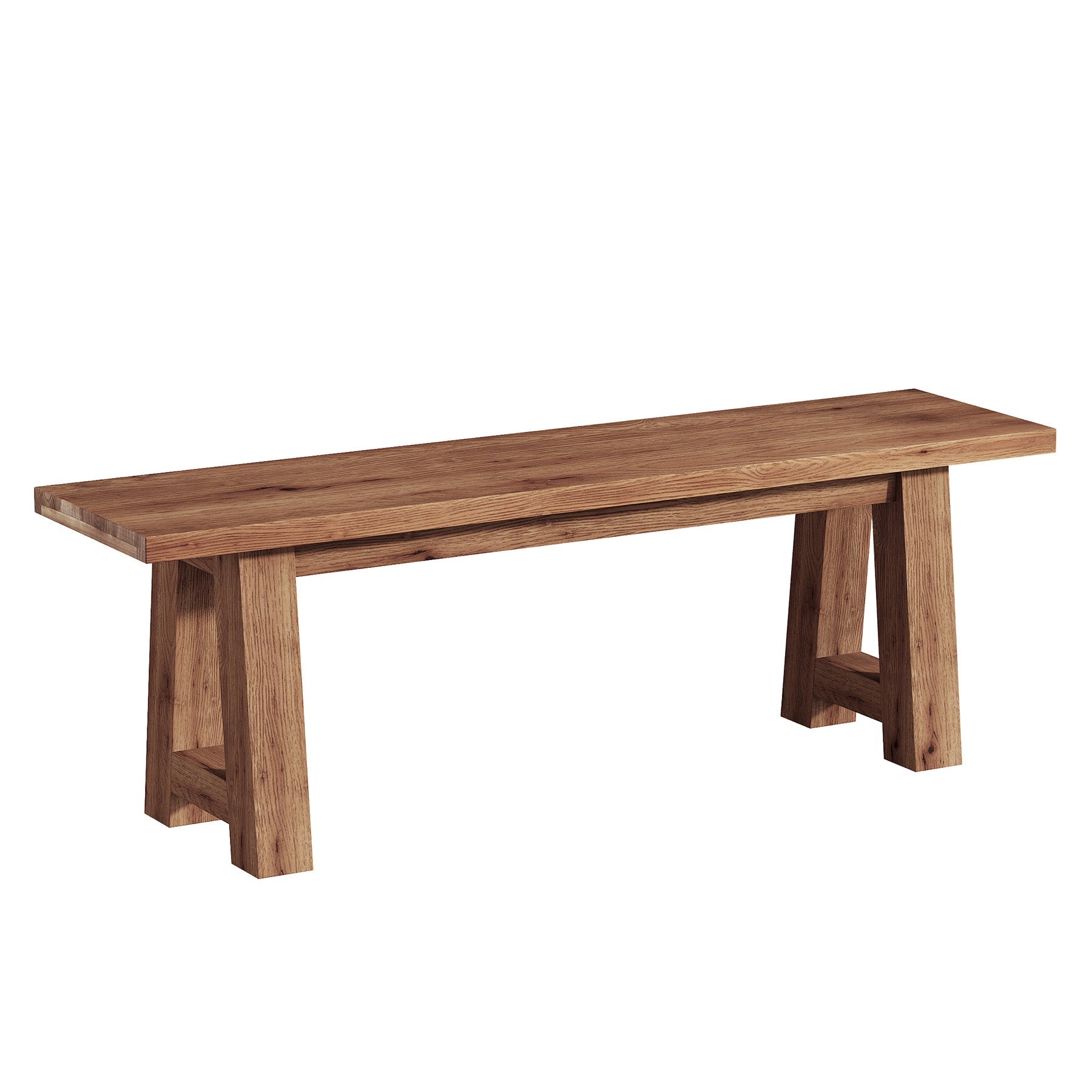Tribesigns Banc Long 140 cm en Bois Massif, Banc d’Entrée Rustique en Bois Naturel