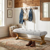 Tribesigns Banc Rembourré 140 cm en Bois Massif, Style Country pour Entrée 3