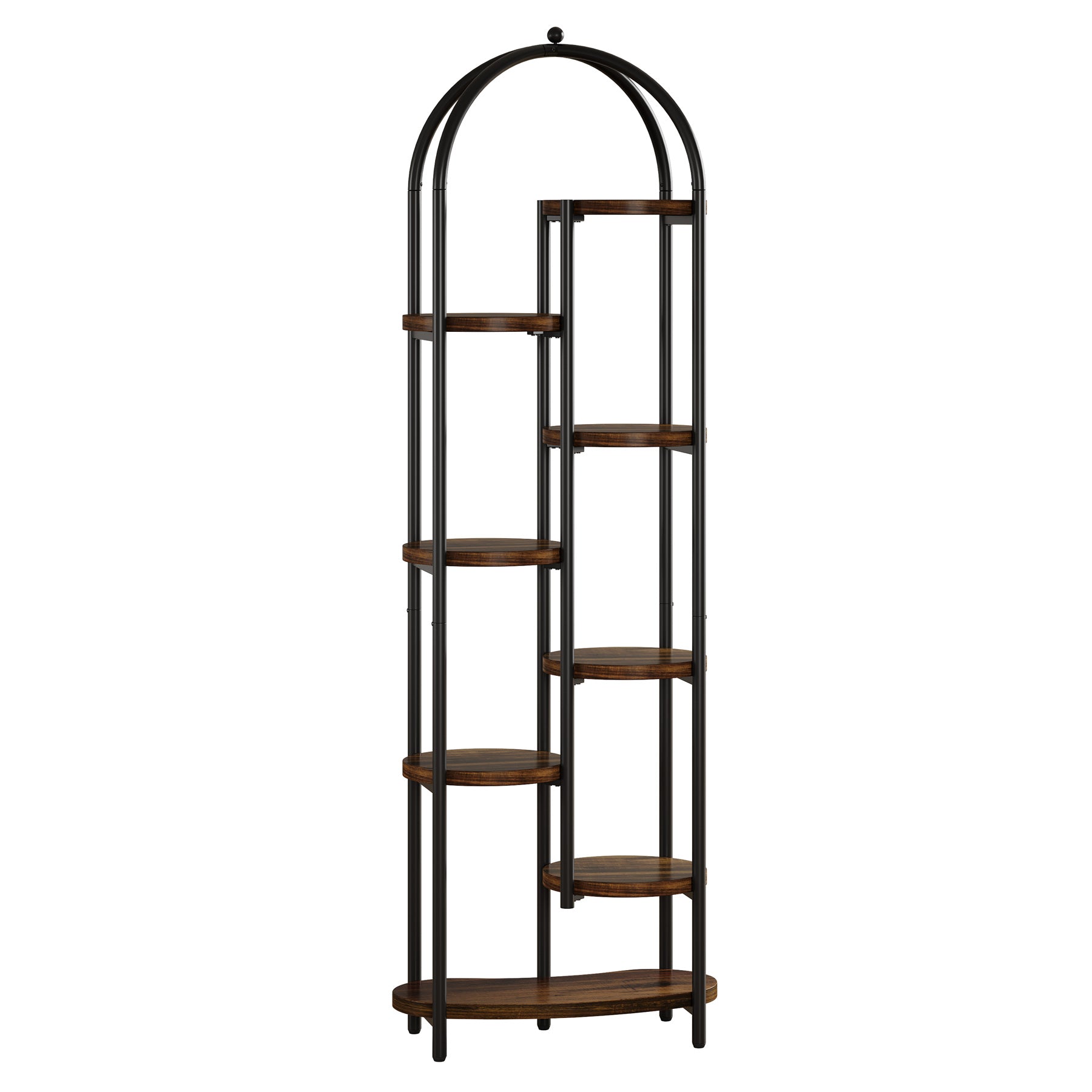 Étagère à plantes de 180 cm de haut avec 8 étagères, Support pour 10 plantes Étagère d'angle avec structure métallique