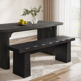 Tribesigns Banc de 120 cm, Banc Moderne en Bois, Banc de Salle à Manger Polyvalent au Design Minimaliste 3