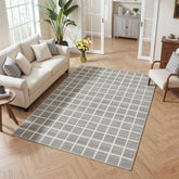 Tribesigns Tapis Moderne à Carreaux, Tapis Lavable à Damier, Doux et Antidérapant pour Salon, Certifié OEKO-TEX 3