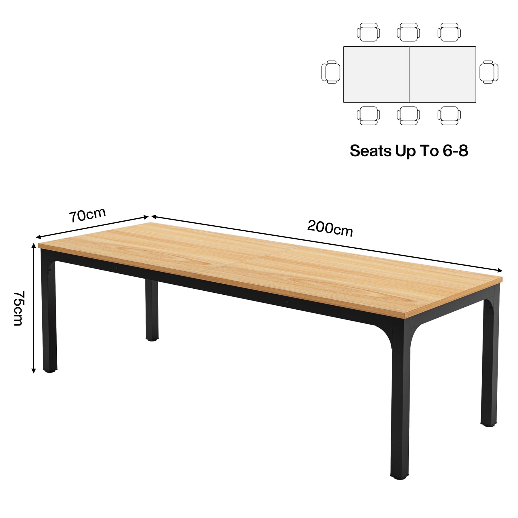 Tribesigns Bureau d'ordinateur, Bureau informatique Table longue pour deux